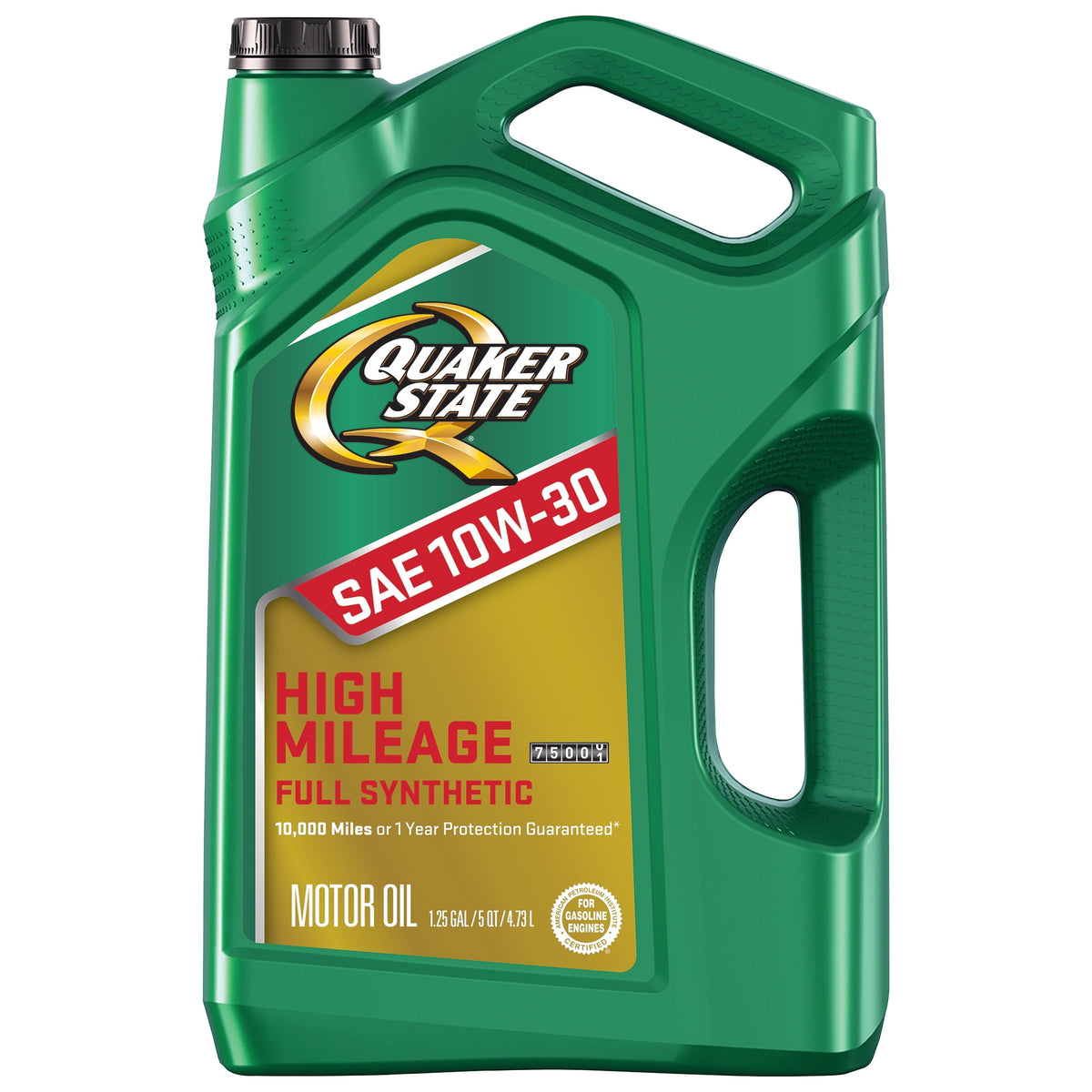 (2 pack) Quaker State Full Synthetic High Mileage 10W-30 Motor Oil, 5 Quart