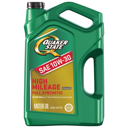 (2 pack) Quaker State Full Synthetic High Mileage 10W-30 Motor Oil, 5 Quart