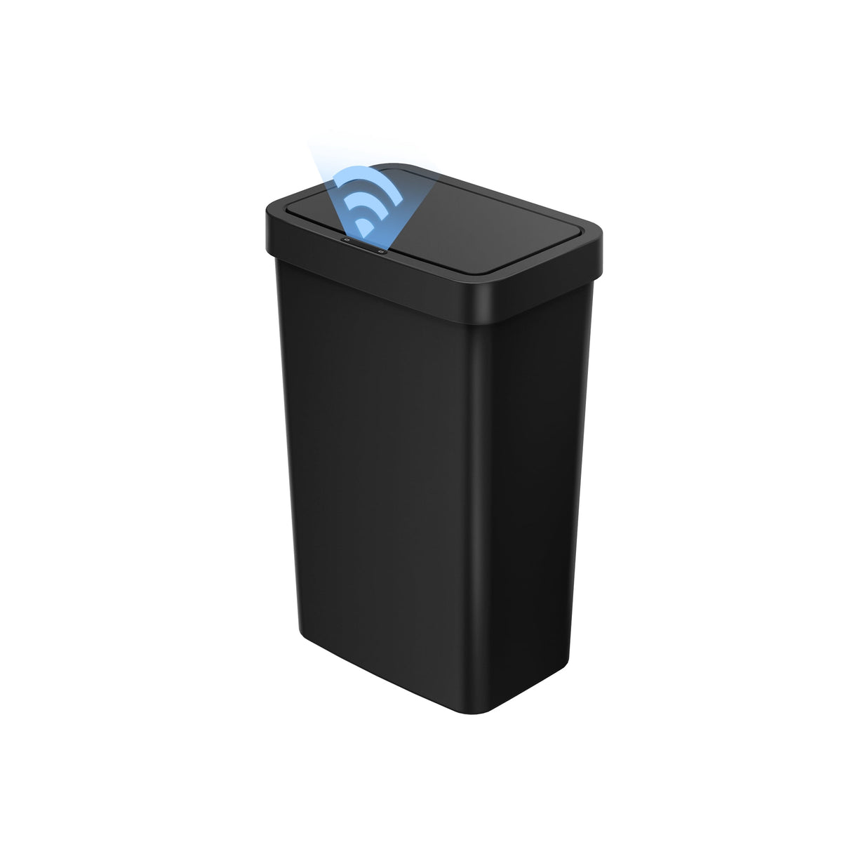 Mainstays Kitchen Motion Sensor Trash Can, 13.2 gal Plastic Automatic Garbage Bin, Black