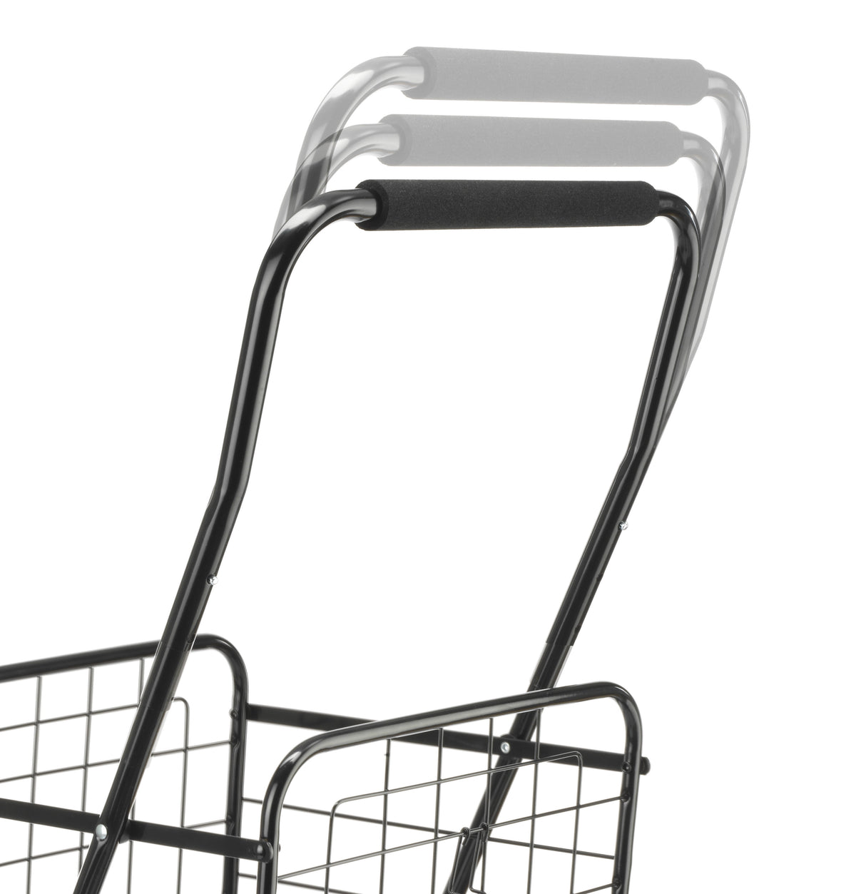 Mainstays Metal Rolling Utility Shopping Cart with Foldable Design