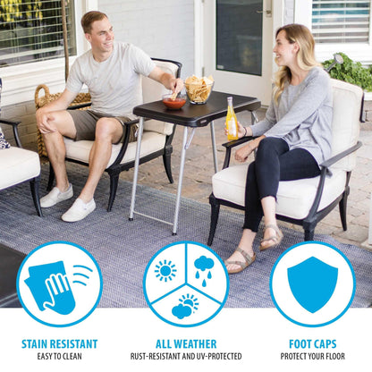 Lifetime 30 inch Personal Rectangle Folding Table, Indoor/Outdoor, Black (80668)
