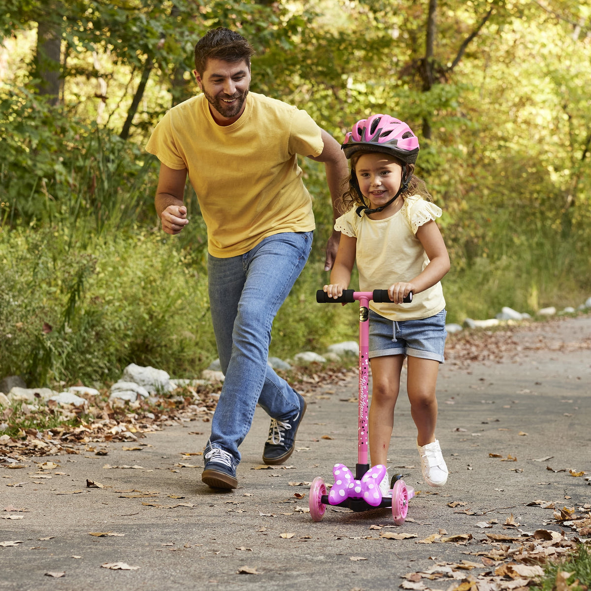 Huffy Disney Minnie Mouse Light-Up Toddler Scooter, Ages 3+, Pink, Girls