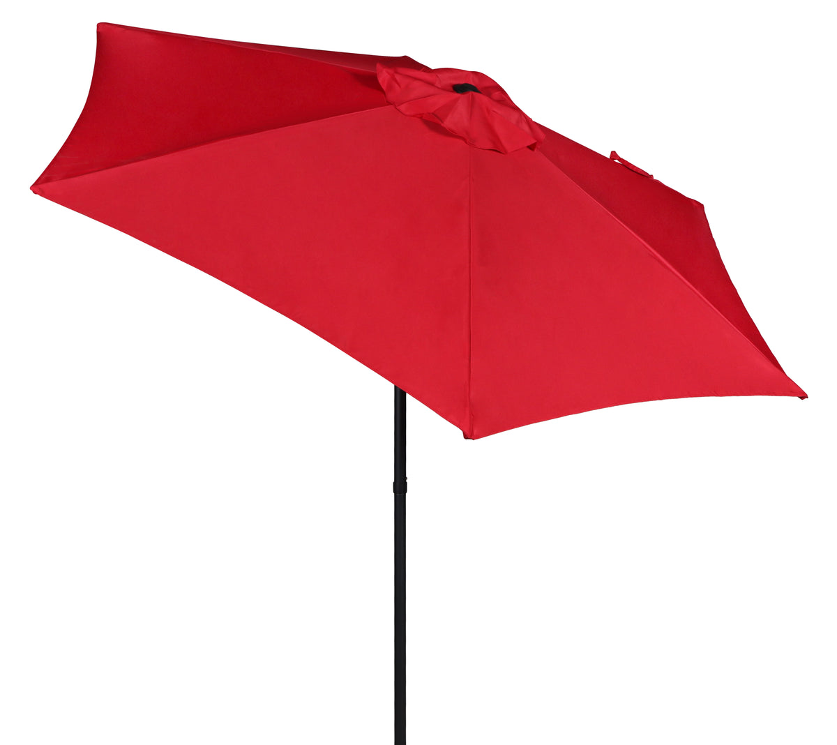 Mainstays 7.5ft Round Market Outdoor Umbrella with Push-Up Lift and 3-Angle Tilt in Red