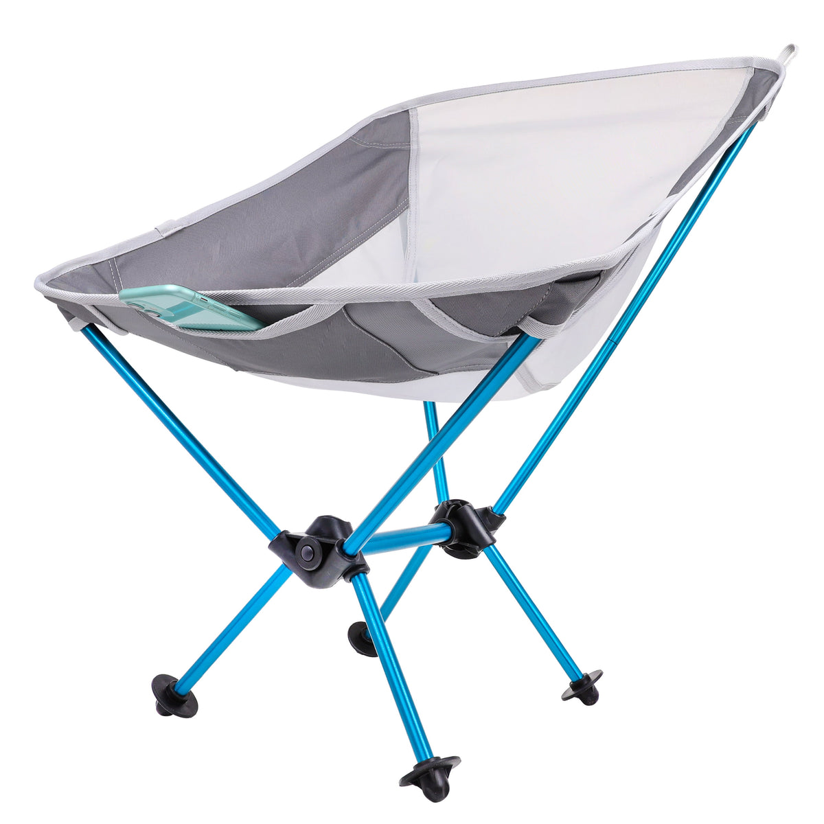 Ozark Trail Ultra-Lightweight Backpacking Chair with Carry Bag, Turquoise Sea Frame