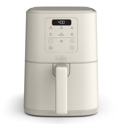 bella 4 Qt Slim Digital Air Fryer with EverGood™ Ceramic Nonstick Coating, 6 Preset Cooking Options, Surf