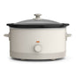 bella 6 Qt Manual Slow Cooker with 3 Temperature Settings, Ceramic Nonstick Coating, Dishwasher Safe Stoneware Pot & Tempered Glass Lid, Oatmilk