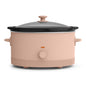 bella 6 Qt Manual Slow Cooker with 3 Temperature Settings, Ceramic Nonstick Coating, Dishwasher Safe Stoneware Pot & Tempered Glass Lid, Oatmilk