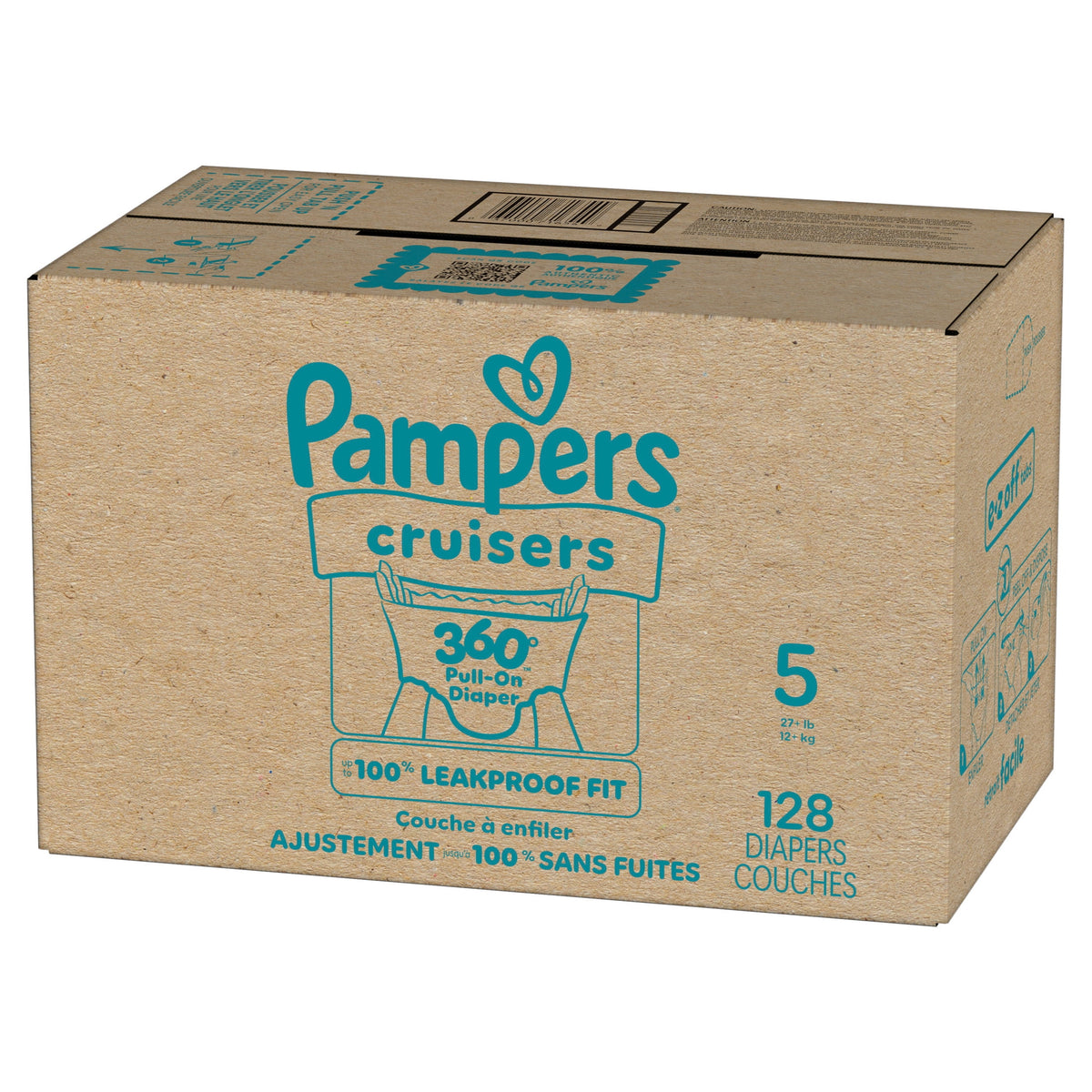 Pampers Cruisers 360 Baby Diapers Size 5, 128 Count (Select for More Options)