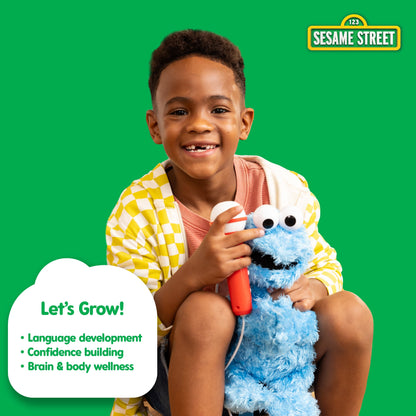 Singing Machine Kids, Sesame Street Karaoke Plush Backpack with built-in microphone and straps, Cookie Monster