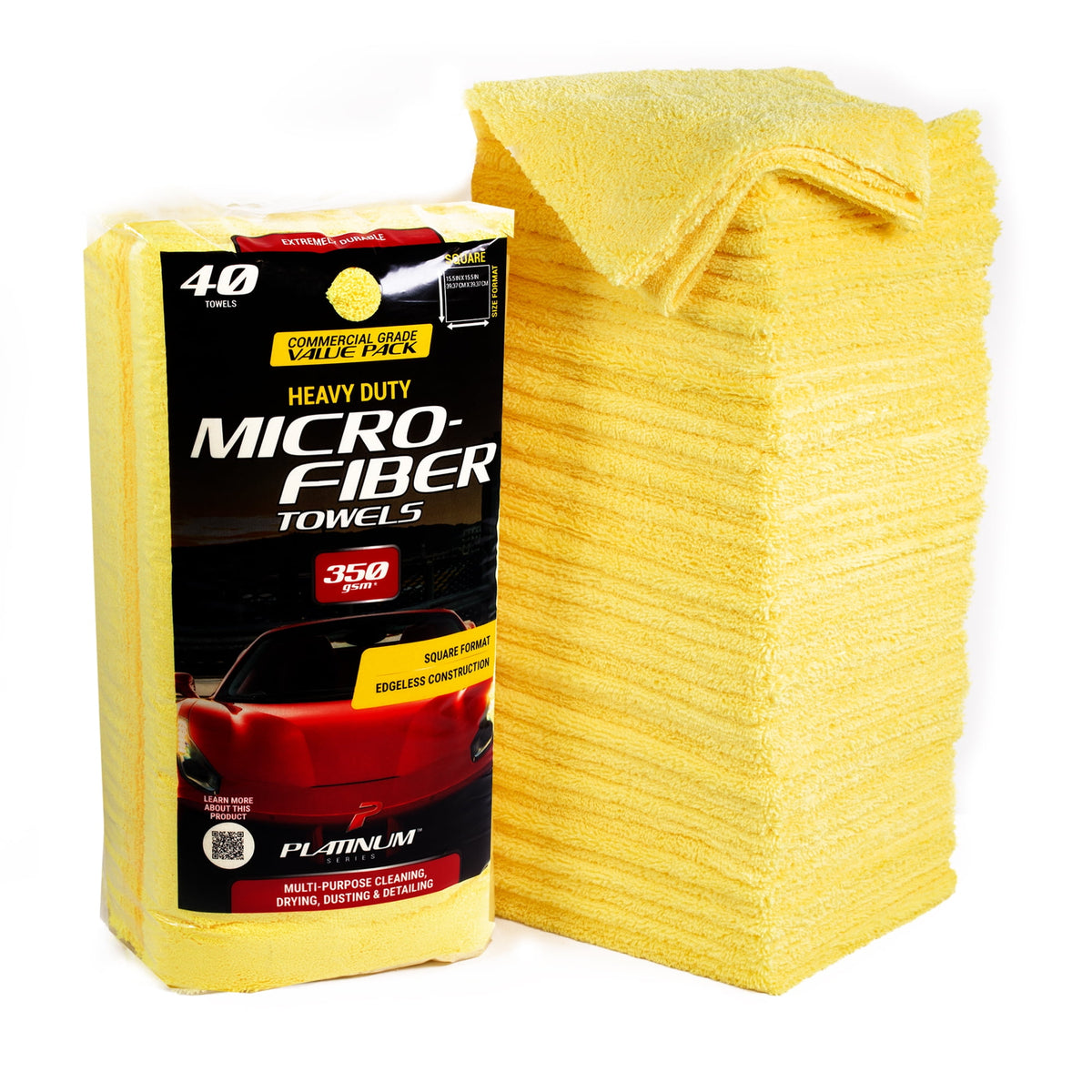 (2 pack) Platinum Series 40 Pack Premium Microfiber Auto and Home Detailing Towels