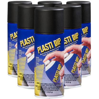 (4 pack) Plasti Dip Rubberized Matte Black Spray, 11oz