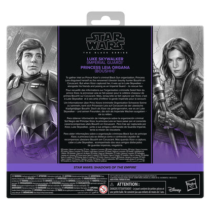 Star Wars The Black Series Luke Skywalker & Leia Organa, Shadows of the Empire Action Figures (6”)