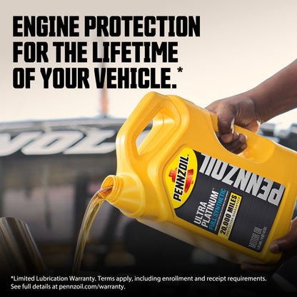 (4 pack) Pennzoil Ultra Platinum Full Synthetic 5W-30 Motor Oil, 1 Quart