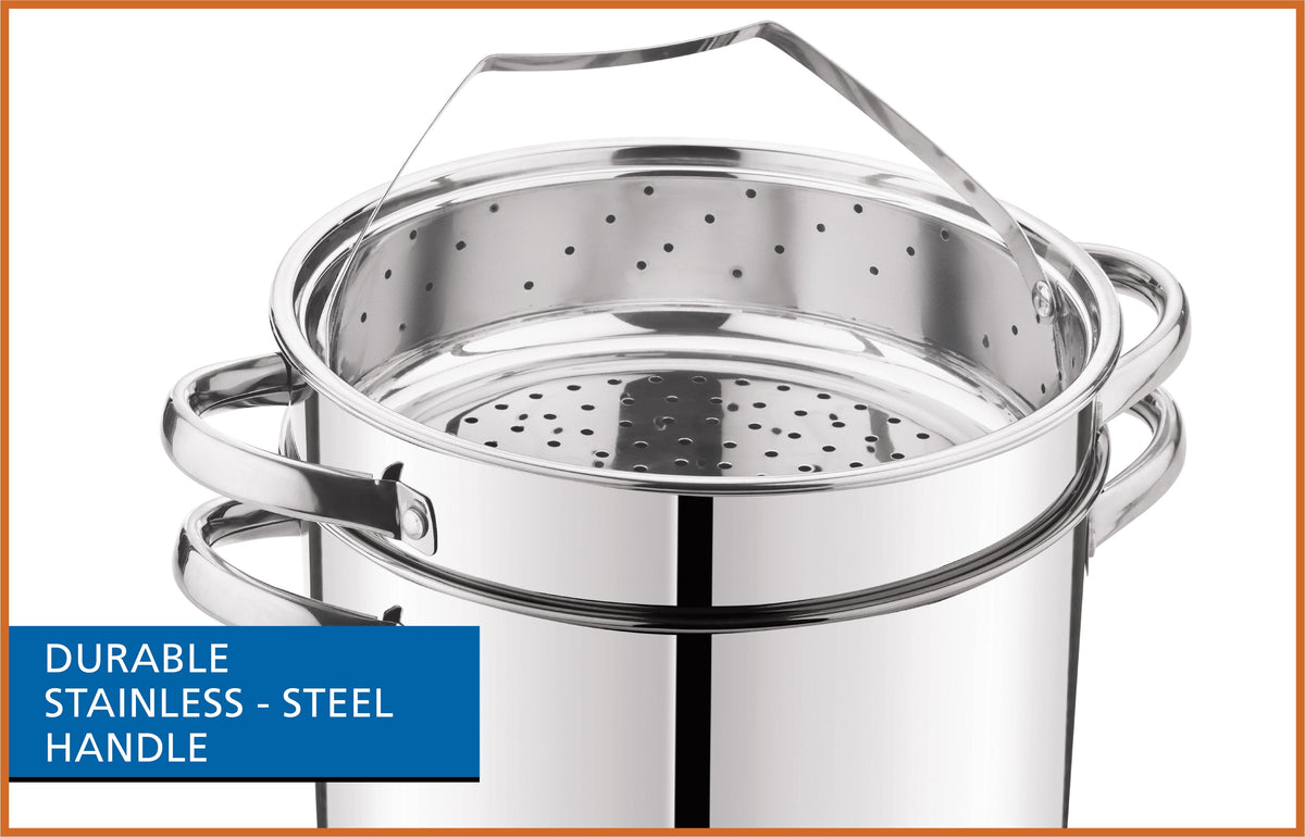 Mainstays 4-Piece Stainless Steel 8 qt Cooker Multipot Set