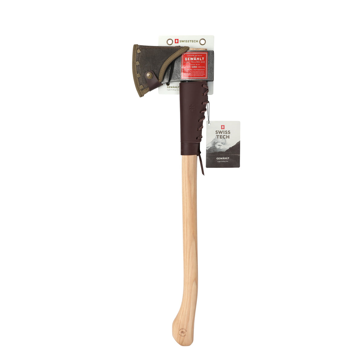 Swiss Tech 28-inch Drop Forged Steel Axe with Hickory Handle, Gewahlt
