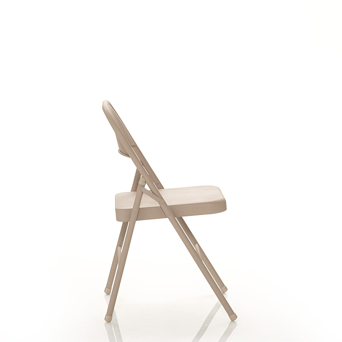 Mainstays All-Steel Metal Folding Chair, Beige, Set of 4