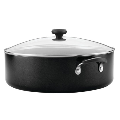 Farberware Easy Clean 14 in Covered Family Pan, DiamondMax Nonstick, Dishwasher Safe, Black