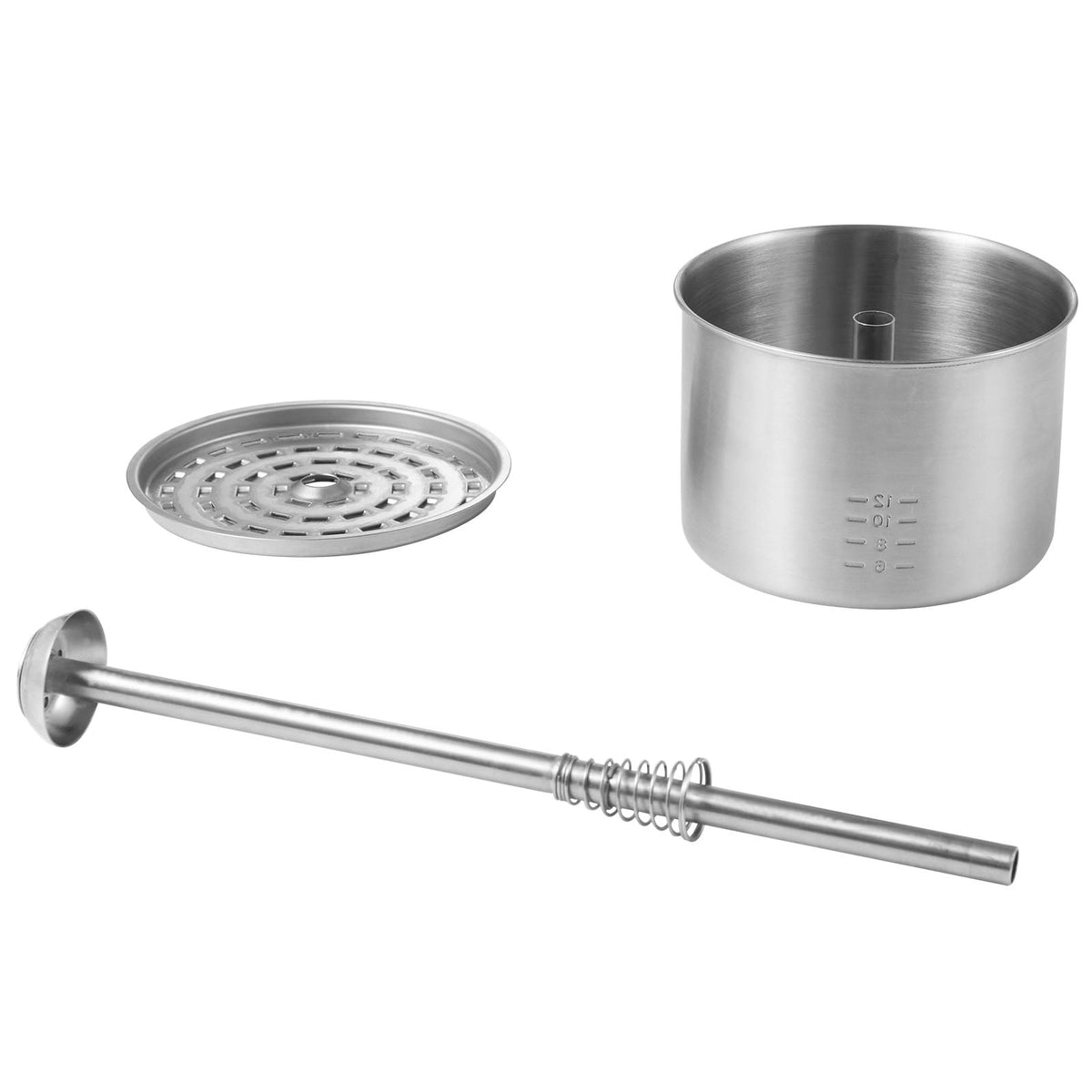 KFFKFF 12-Cup Electric Percolator Coffee Pot Stainless Steel Coffee Maker Silver
