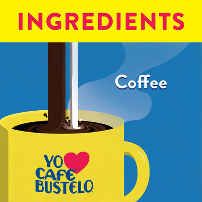 (12 pack) Cafe Bustelo, Espresso Style Dark Roast Ground Coffee, Vacuum Packed 10 oz Brick