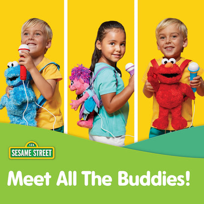 Singing Machine Kids, Sesame Street Karaoke Plush Backpack with built-in microphone and straps, Cookie Monster