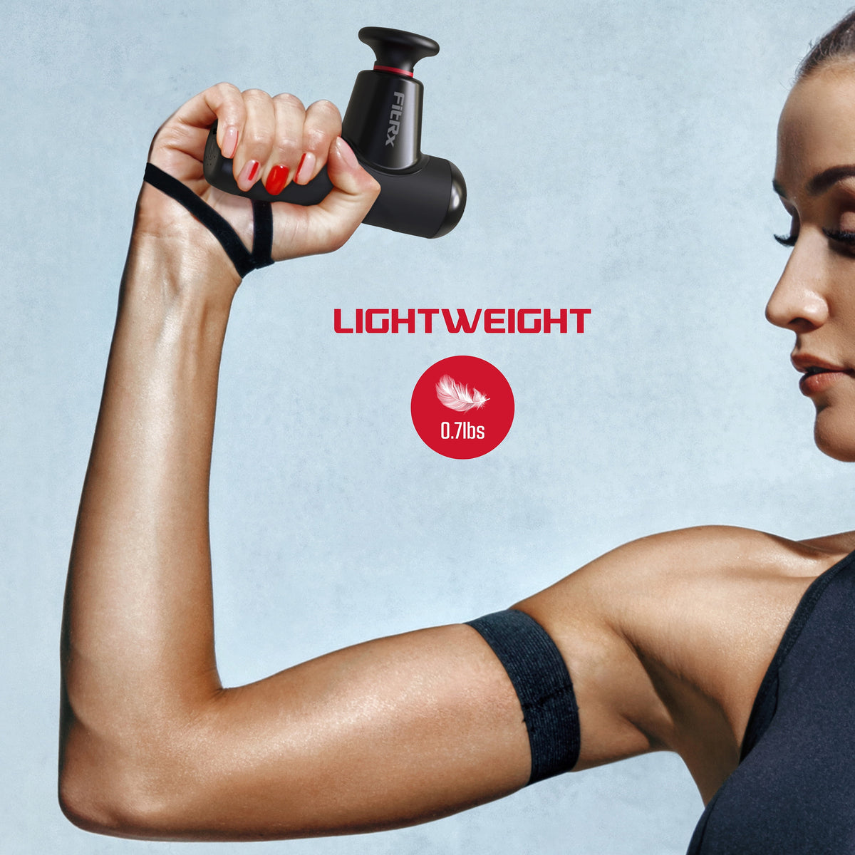 FitRx Mini Pro Neck and Back Massager, Handheld Deep Tissue Muscle Massage Gun