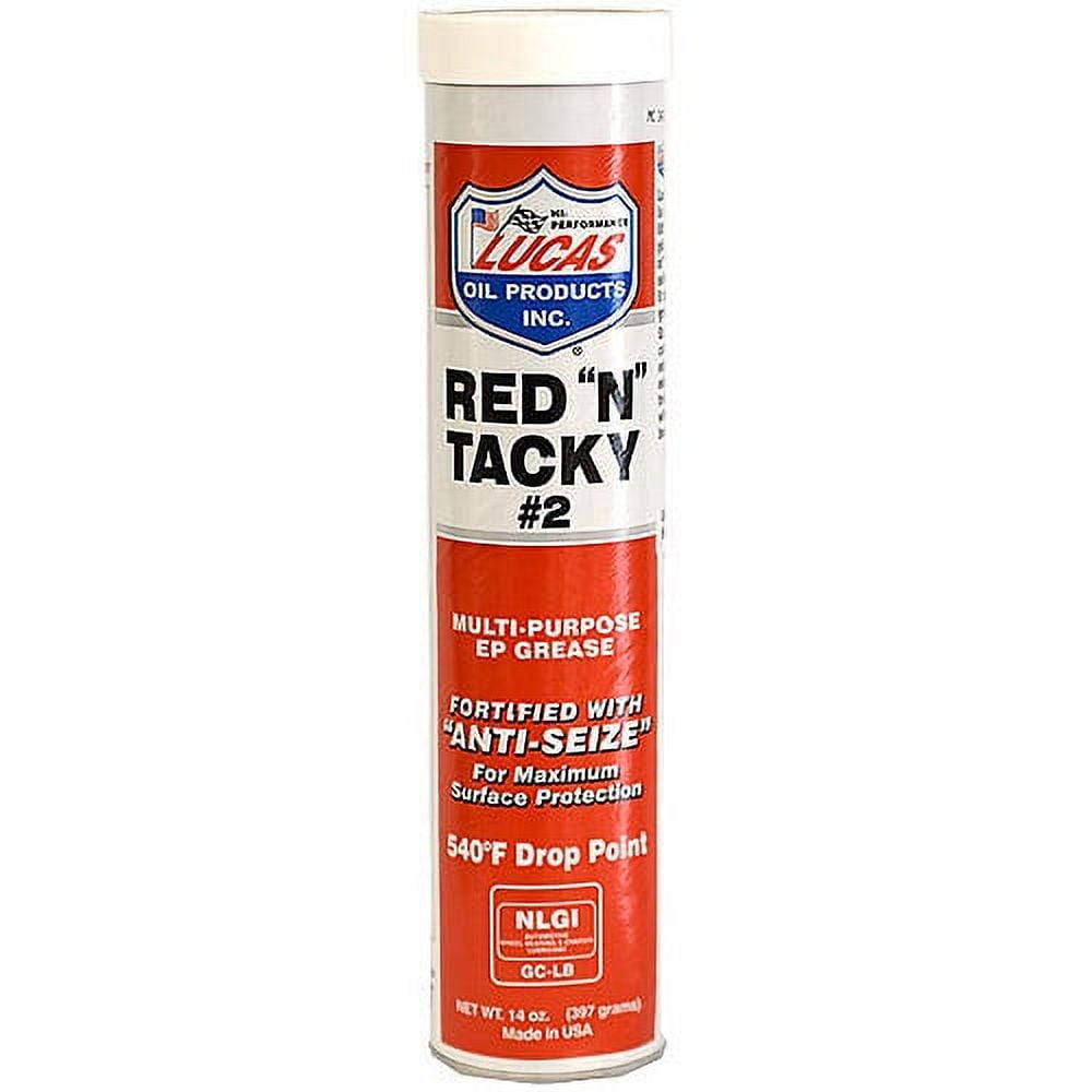 (4 pack) Lucas 10005 Red N Tacky EP Grease Multi-Purpose Lubricant 14 Oz