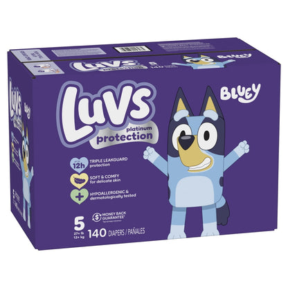 Luvs Platinum Protection Baby Diapers Size 5, 140 Count (Select for More Options)