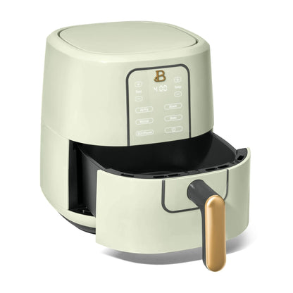 Beautiful 3 Qt Air Fryer with TurboCrisp Technology, EverGood Ceramic Nonstick Coating, Sage Green by Drew Barrymore
