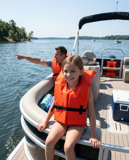 Ozark Trail 4-Pack Adult Type II Life Vests with Storage Bag, Orange