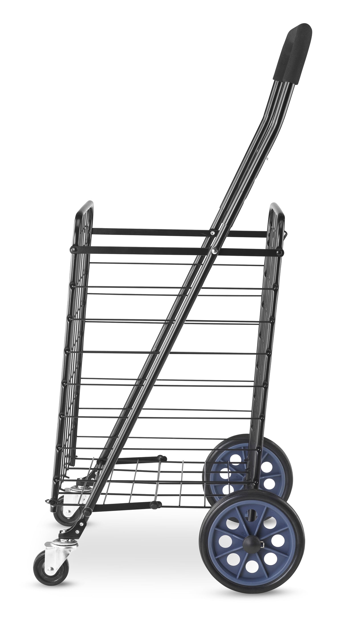 Mainstays Metal Rolling Utility Shopping Cart with Foldable Design