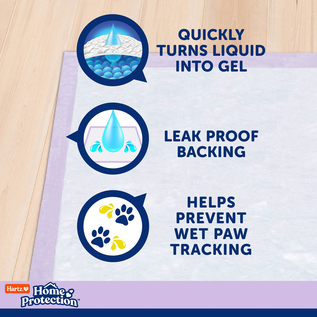 Hartz Home Protection Super Absorbent Odor Eliminating Lavender Scented No Leaks Dog Pads, 3XL, 30ct