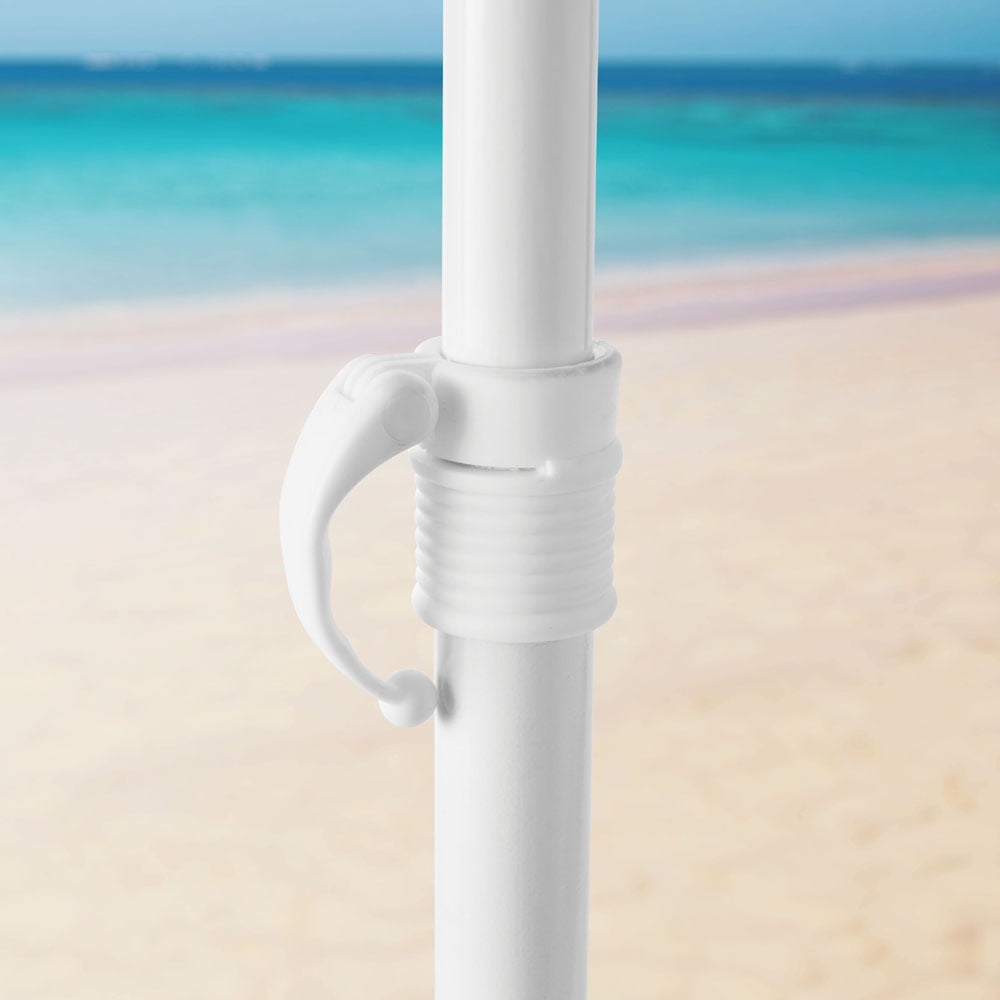 Mainstays 7 ft Round Beach Umbrella, Royal Blue, UPF 50+