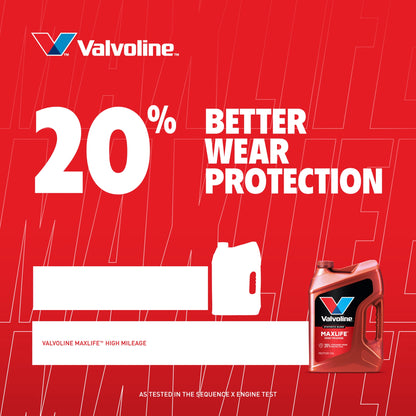 (2 pack) Valvoline MaxLife High Mileage 20W-50 Synthetic Blend Motor Oil 5 Quart
