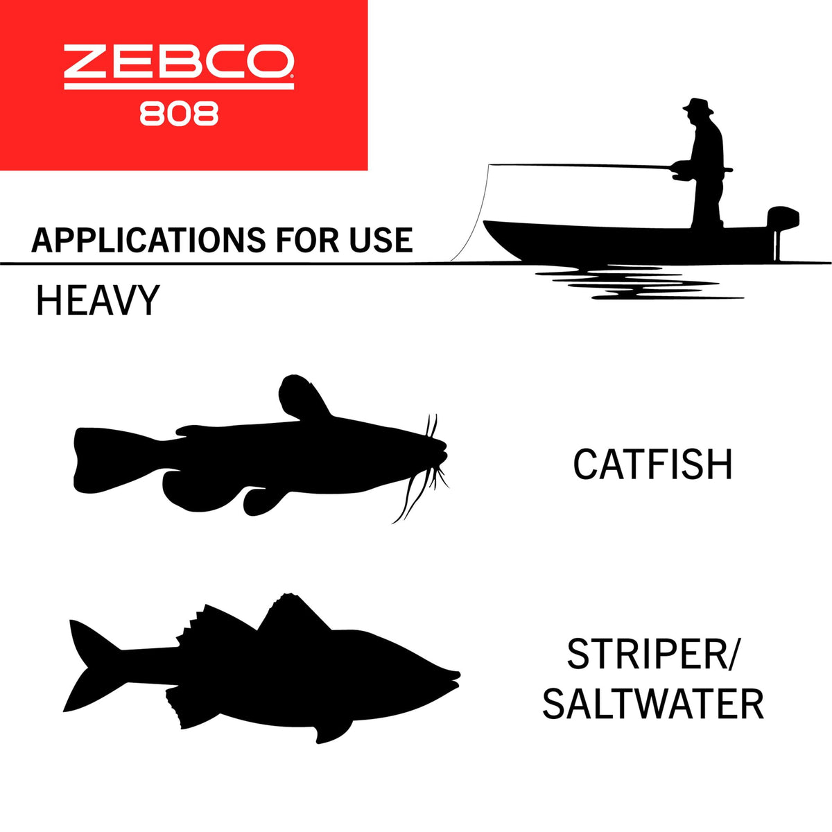 Zebco 808 Saltfisher Spincast Fishing Reel, Size 80 Reel, Stainless Steel Ball Bearing Drive, (Clam Packaging)