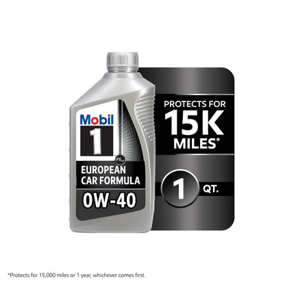 (4 pack) Mobil 1 FS European Car Formula Full Synthetic Motor Oil 0W-40, 1 Quart