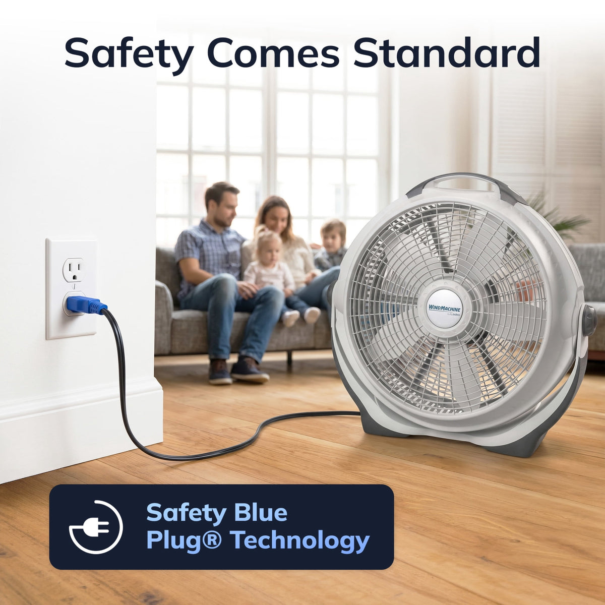 Lasko Wind Machine 20" 3-Speed Pivoting Head Air Circulator Fan A20301