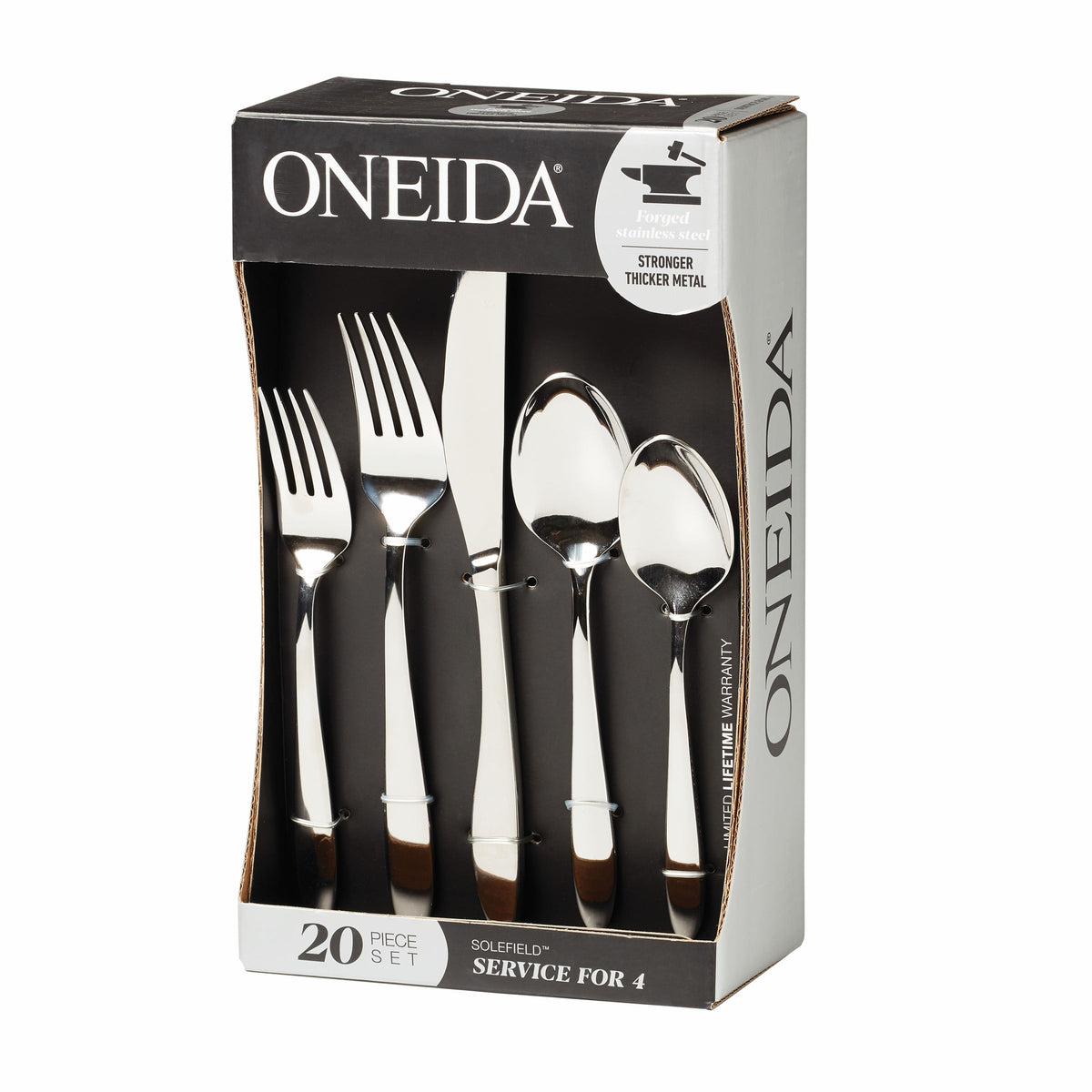 Oneida Solefield 20-Piece Stainless Steel Silverware Set (Service for 4)