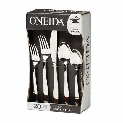 Oneida Solefield 20-Piece Stainless Steel Silverware Set (Service for 4)
