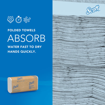Scott® Professional Universal Multifold Paper Towels, Bulk (01840), Absorbency Pockets, Standard Tier, Compressed, White (16 Packs, 250 Sheets Each)