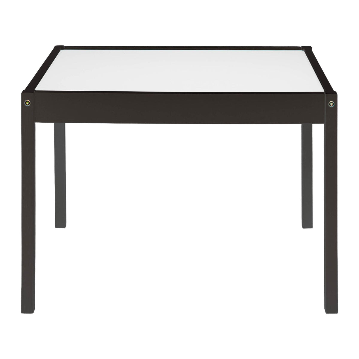 Mainstays Kids 3-Piece Dry Erase Activity Table and Chair Set for Learning, Drawing & Creative Play, Espresso