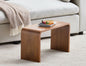 Mainstays Amelia C-Shape End Table, Walnut Brown