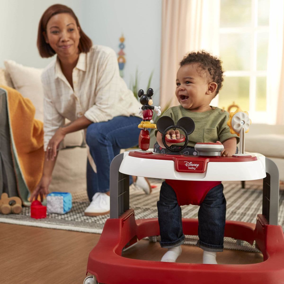Disney Baby Ready, Set, Walk DX Developmental Walker, Modern Mickey