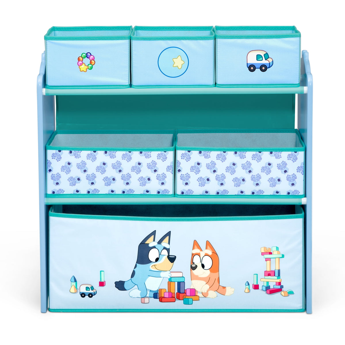 Bluey Design and Store 6 Bin Toy Storage Organizer by Delta Children