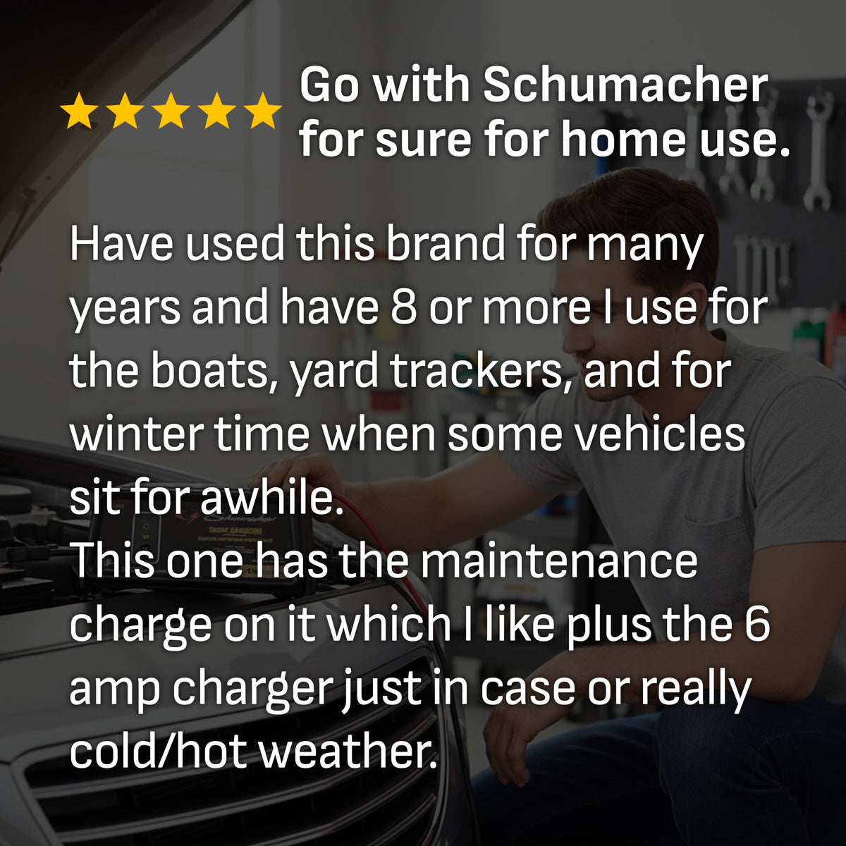 Schumacher Electric 6A Car Battery Charger and Maintainer, 3-in-1 Solution, 6V/12V Sport, Auto, and Marine Batteries, SC1320
