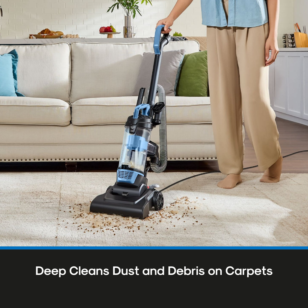 Mainstays Lightweight Bagless Upright Vacuum Cleaner with Brush and Crevice Tool