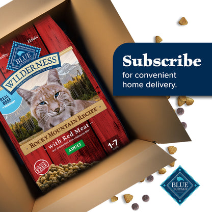 Blue Buffalo Wilderness Natural Dry Cat Food, Rocky Mountain Recipe, Red Meat, 4-lb. Bag