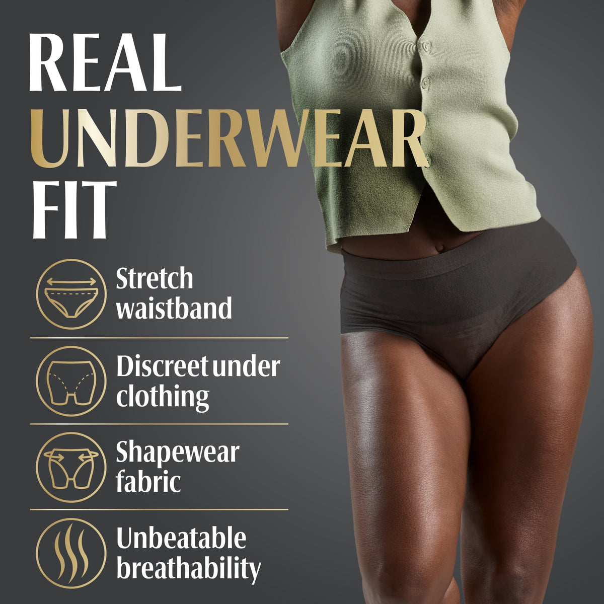 Depend Silhouette Women’s Incontinence & Postpartum Bladder Leak Underwear, L, 52 Count