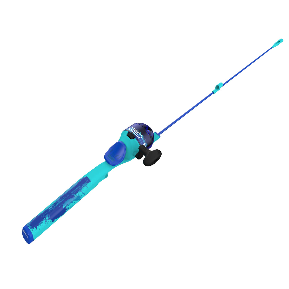 (3 pack) Zebco Kids Splash Floating Spincast Reel and Fishing Rod Combo, 29-Inch 1-Piece Fishing Pole, Size 20 Reel, Right-Hand Retrieve, Blue