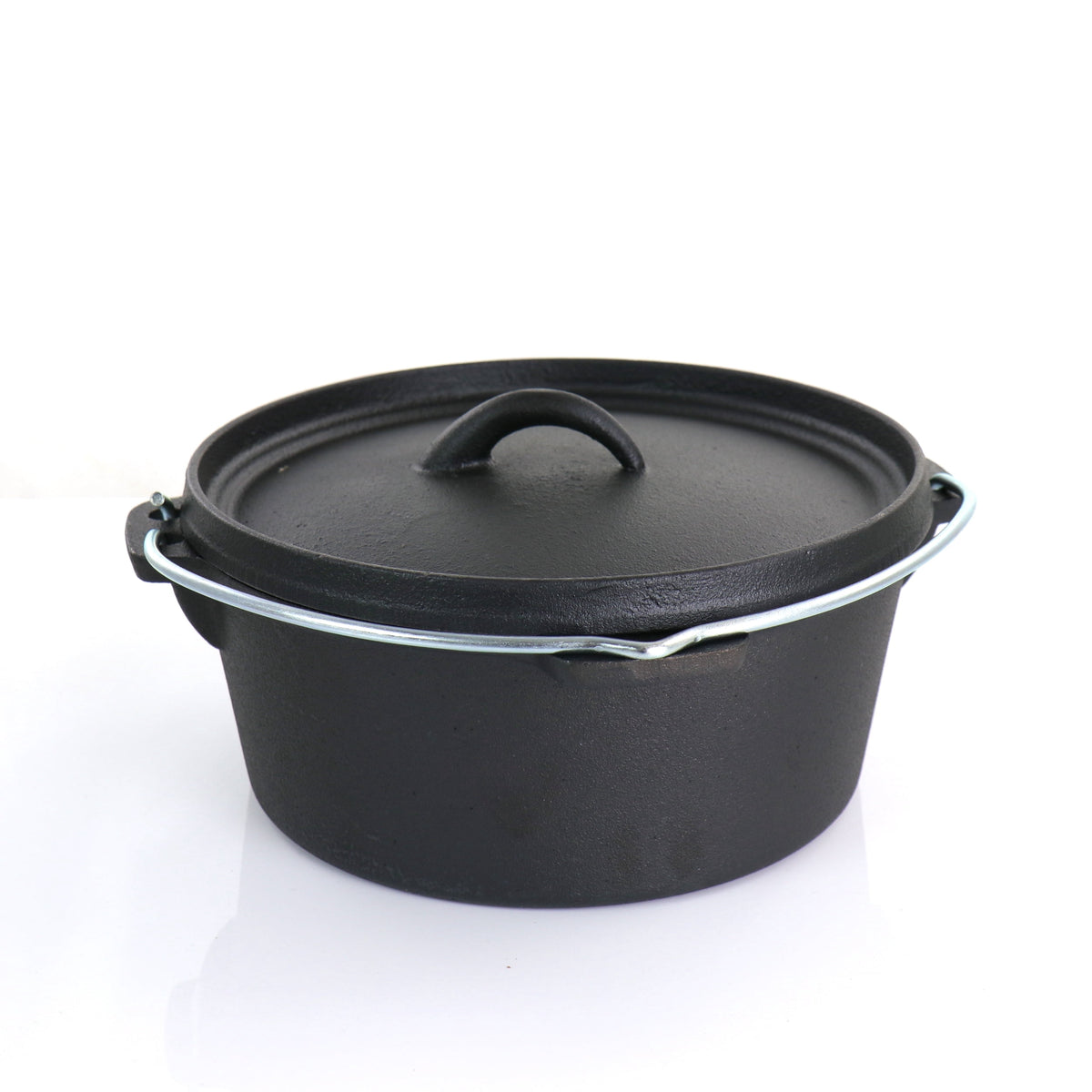 MegaChef Pre-Seasoned Cast Iron 5-Piece Kitchen Cookware Set, Pots and Pans