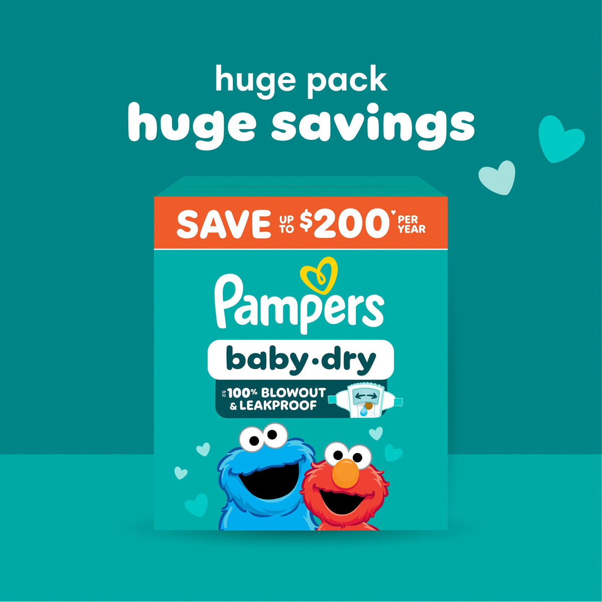 Pampers Baby Dry Diapers Size 5, 128 Count (Select for More Options)